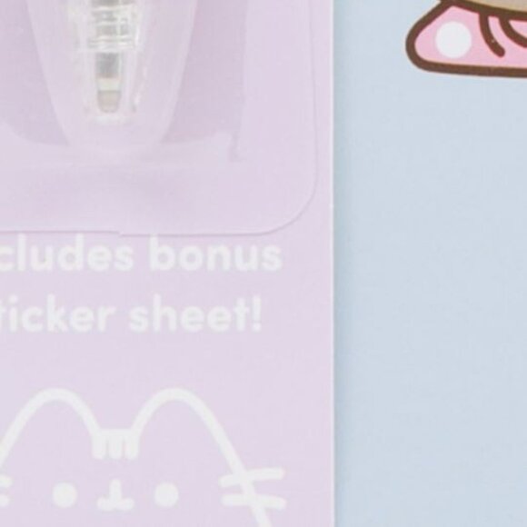 NWT PUSHEEN Spiral Hardcover Notebook with Pen and Stickers - Picture 3 of 7